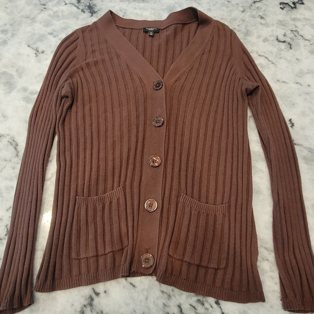 Brown Cable Talbots Sweater